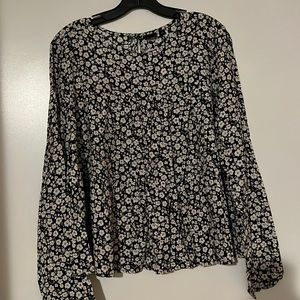 Gap long sleeve floral blouse